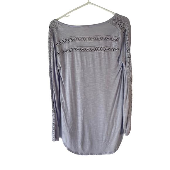 Anthropologie Delletta Women's Size Small Light Blue Blouse Cottage Rayon Light - Picture 3 of 9